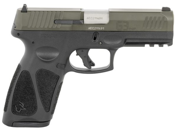 Taurus 1-G3B94B G3  Full Size Frame 9mm 17+1 4" Matte Stainless Steel Barrel, OD Green Serrated Alloy Steel Slide, Black Polymer Frame w/Picatinny Rail, Textured Grip