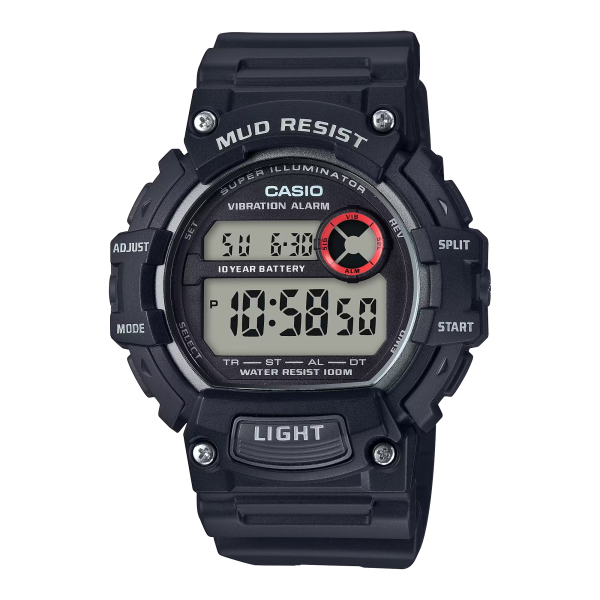 Mud-Resistant Digital Watch w/ Vibration Alarm