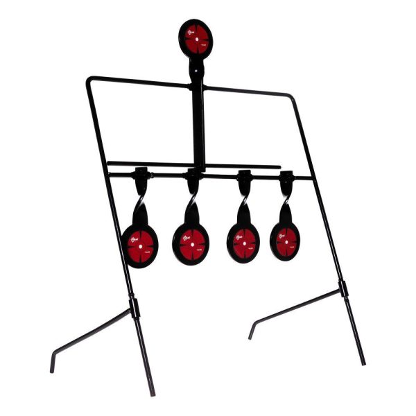 EZ-Aim Deflector Resetting Spinner Target System 16"W x 22.25"H Black/Red
