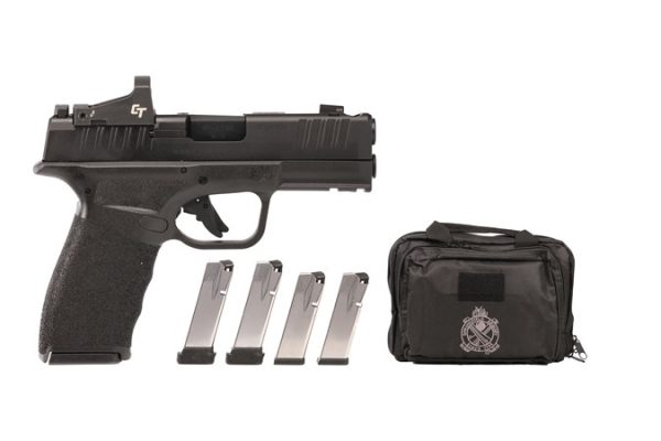 SPRINGFIELD ARMORY HELLCAT PRO COMP GEAR UP OSP 9MM PISTOL 3.8" BLK 2-15RD 3-17RD CT-1500, RANGE BAG