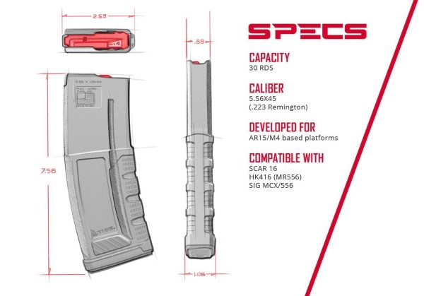 THRiL USA 5.56x45mm Dark Earth Polymer 30 Round Magazine - Image 3