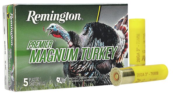 Remington Ammunition 26859 Premier Magnum Turkey 20Gauge 3" 1 1/4oz 6Shot 5 Per Box/20 Case