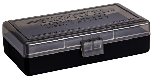 Berry's 13897 Ammo Box  40S&W/45ACP Smoke/Black Polypropylene 50rd