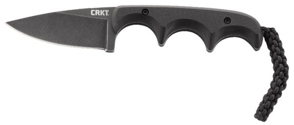 CRKT 2384K Minimalist  2.16" Fixed Drop Point Plain Black Stonewashed 5Cr15MoV SS Blade/Black G10 Handle Includes Lanyard/Sheath