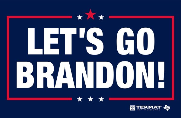 TekMat TEKR17BRANDON  Cleaning Mat Red/White/Blue Rubber 11"x17" "Lets Go Brandon"
