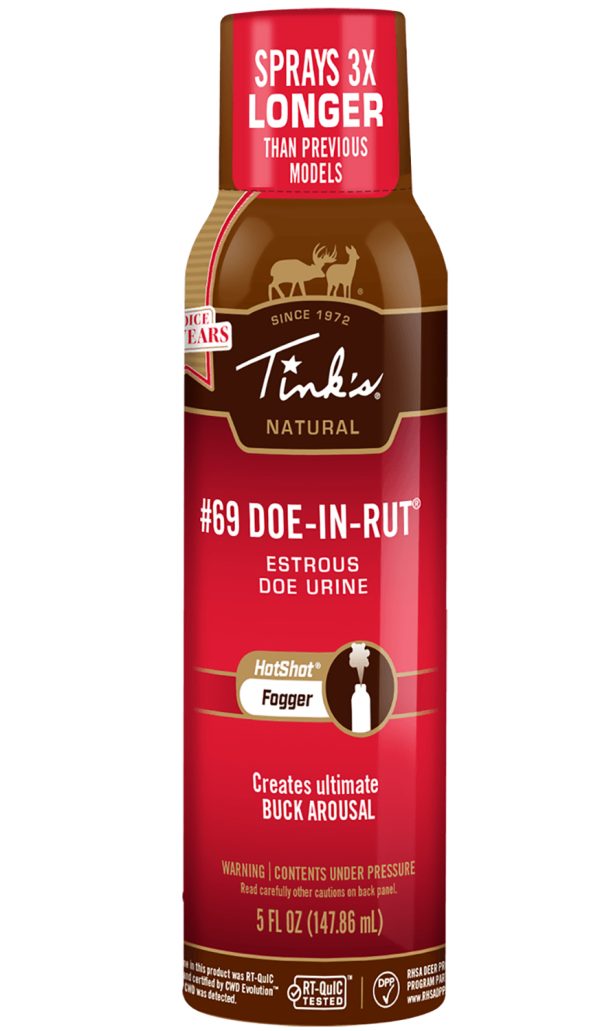 Tinks W5500 #69 Doe-In-Rut Estrous Fogger Deer Attractant Doe In Estrus Scent 5 oz Aerosol