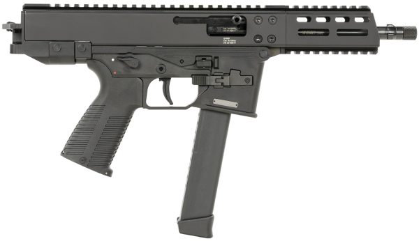 B&T Firearms 450002G GHM  9mm Luger 33+1 6.90", Tri-Lug Threaded Muzzle, Black, No Brace, Polymer Grips, Ambi Controls (Glock Mag Compatible)