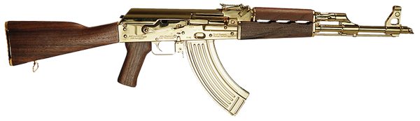Zastava Arms Usa ZR7762WMGL ZPAPM70  7.62x39mm 16.25" 30+1, 24K Gold Plated Barrel/Rec, Walnut Stock & Grip, Gold Mag Included
