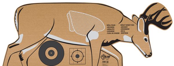 EZ-Aim 6033 Deer Silhouette  Standing Cardboard Crossbow/Rifle/Shotgun Brown/White