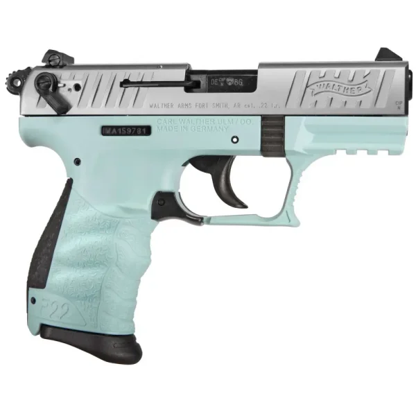 WALTHER P22Q 22LR PISTOL 3.42" ANGEL BLUE 2-10RD