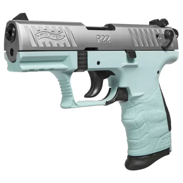 WALTHER P22Q 22LR PISTOL 3.42" ANGEL BLUE 2-10RD - Image 2