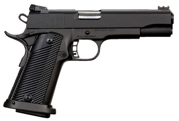 Rock Island 52009 Rock Ultra FSHC 10mm Auto Caliber with 5" Barrel, 16+1 Capacity, Overall Black Parkerized Finish Steel, Beavertail Frame, Serrated Slide & Black G10 Grip
