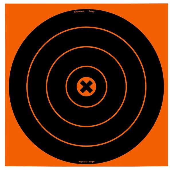 Birchwood Casey 36123 Big Burst Revealing Target Self-Adhesive Paper Black/Orange 12" Bullseye 3 Pack