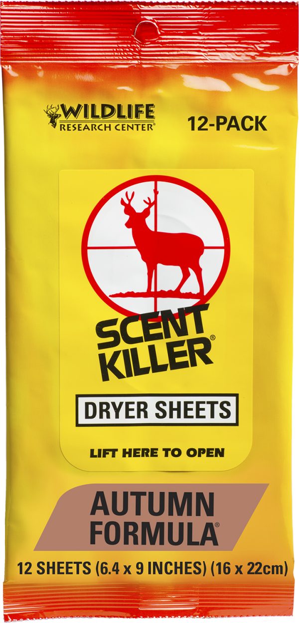 Wildlife Research 580 Scent Killer  Odor Eliminator Autumn Scent Dryer Sheet 12