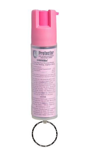 Sabre SRPNBCPKR02 Dog Spray  Capsaicin Range 12 ft 0.75 oz Pink Includes Key Ring