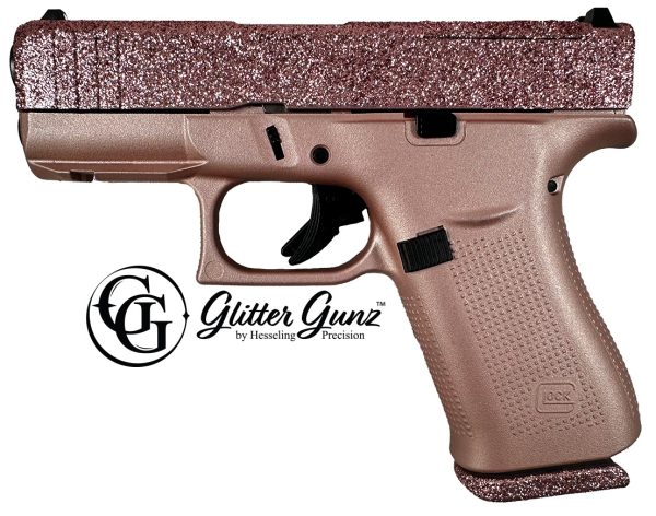 GLOCK 43X MOS 9MM 3.41 ROSE GOLD GLITTER GUNZ