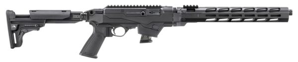 RUG PC CARBINE 9MM 16 FOLDING STOCK BLK 10RD