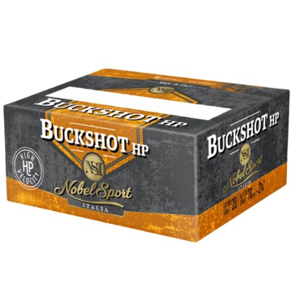 Noble Sport Plumbum Buckshot Shotshells 20 ga 2-3/4" 20 pellet 1200 fps #4 10/ct