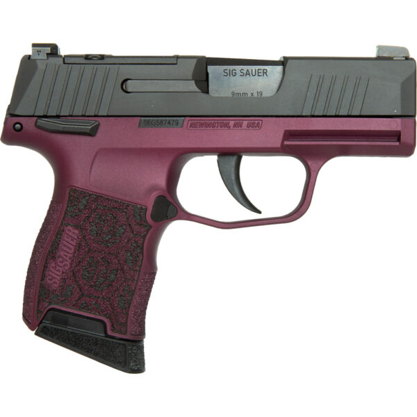 Sig Sauer P365 Pistol 9mm 3.1 in. BLK Cherry/Roses Optic Ready 10 rd