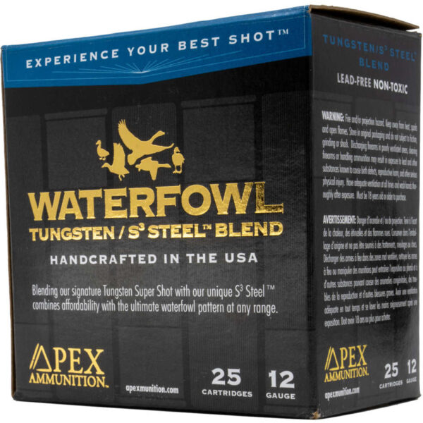 Apex Waterfowl TSS/S3 Steel Blend Shotgun Ammo 12 ga. 3 in. 1-5/16 oz #4/#7.5 25 rd