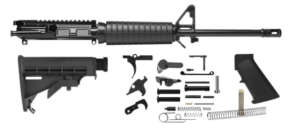 Del-Ton Inc RKT101 Heavy Carbine Rifle Kit  5.56x45mm NATO 16" Chrome Moly Vanadium Barrel 7075-T6 Anodized Aluminum Rec with A2 Flash Hider