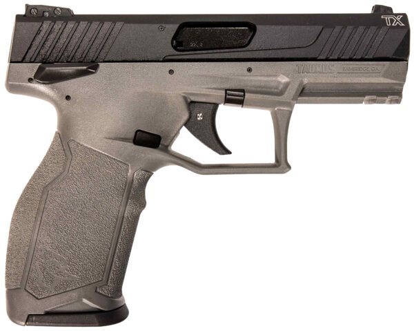 Taurus 1-TX22141G TX22  Full Size Frame 22 LR 16+1 4.10" Matte Black Threaded Barrel, Matte Black Serrated Slide, Gray Polymer Frame w/Picatinny Rail, Textured Grip