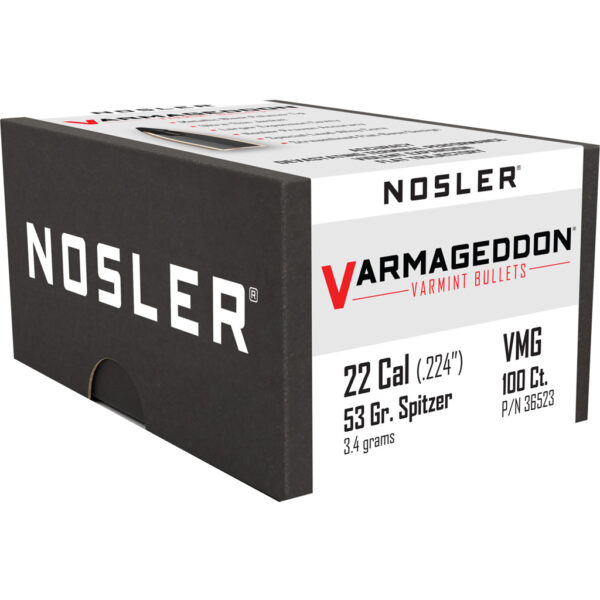 Nosler Varmageddon Bullets .224 Cal. 53 gr. FB Tipped 100 pk.