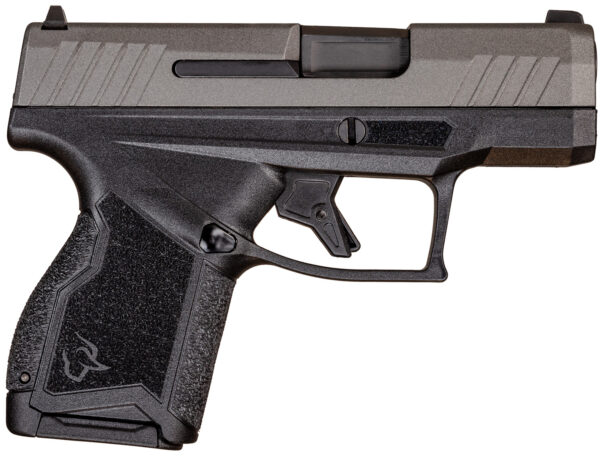 Taurus 1-GX4M93C GX4 Micro-Compact 9mm Luger Caliber with 3.06" Barrel, 11+1 Capacity, Black Finish Frame, Serrated Tungsten Gray Cerakote Steel Slide &  Interchangeable Backstrap Grip Includes 2 Mags