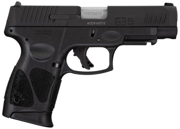 Taurus 1G3XLSR904110 G3XL  Compact Frame 9mm Luger 10+1 4" Matte Stainless Steel Barrel, Matte Black Tenifer Serrated Steel Slide, Black Polymer Frame w/Picatinny Rail, Black Polymer Grip