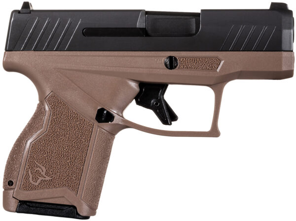Taurus 1-GX4M931-B GX4  Micro-Compact Frame 9mm Luger 11+1 3.06" Satin Black DLC Stainless Steel Barrel Black Alloy Steel Serrated Slide Brown Stainless Steel Frame Textured Grip