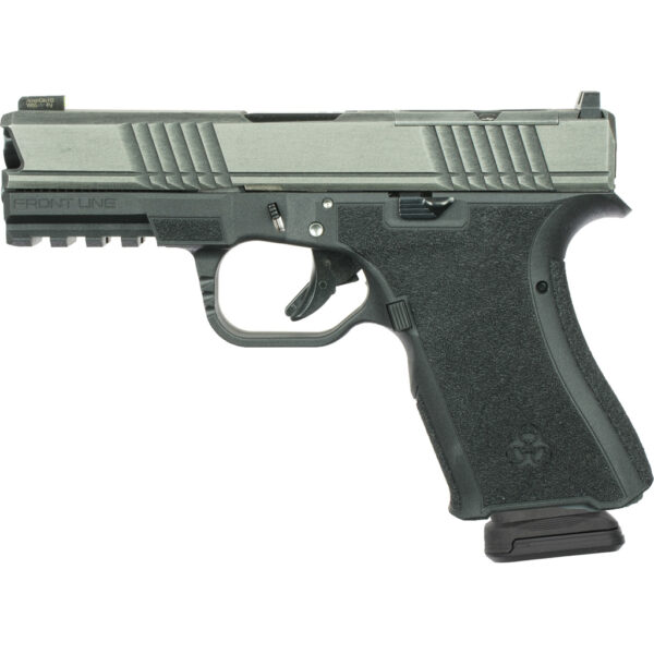 Black Rain Ordnance Frontline Pistol 9mm 4 in. Black/Gun Metal Grey Battleworn 15 rd.