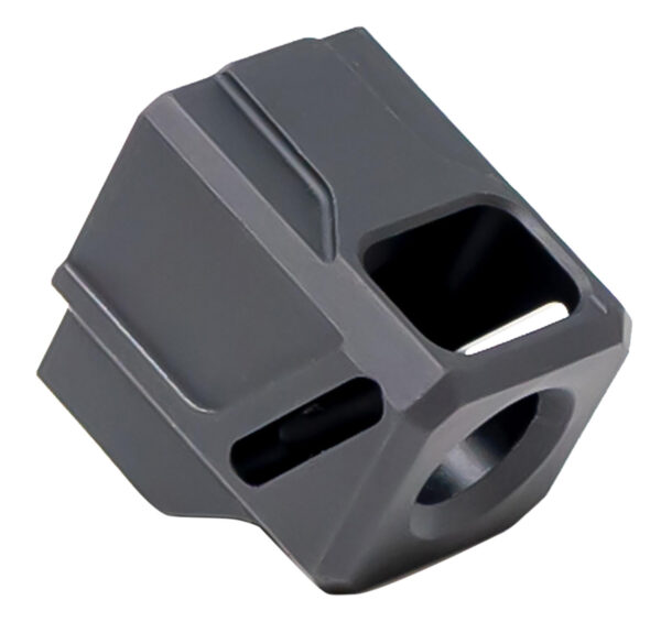 Faxon Firearms FFPACOMPSSG01 EXOS-523 Compensator for G43 Black Anodized Aluminum 1/2"x28 Threads 1.125" OAL 9mm