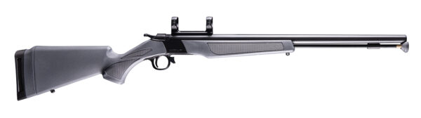 CVA PR2119M Wolf  50 Cal 24" Blued Steel Barrel &  Steel Receiver w/Picatinny Rail, Fixed Stealth Gray Synthetic Stock
