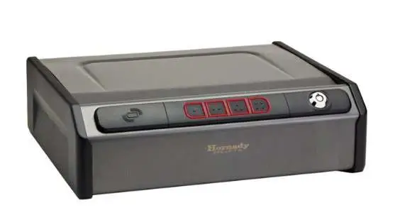 HORNADY RAPID SAFE RFID ACCESS CODE KEY ENTRY, HOLDS 2 HANDGUNS 13"X11"X3.3"