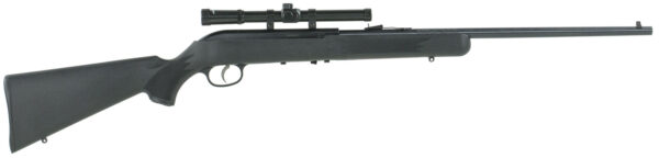 Savage Arms 40061 64 FLXP Full Size 22 LR 10+1 21" Matte Black Sporter Barrel, Matte Black Grooved Carbon Steel Receiver, Matte Black Fixed Synthetic Stock, 4x15mm Scope, Left Hand