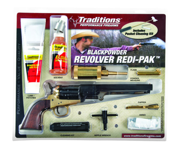 TRADITIONS 1851 NAVY .44 BL/WD PKG BRASS