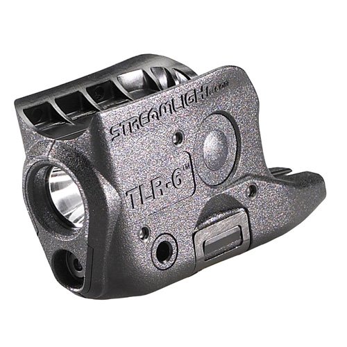 TLR-6 TACTICAL LIGHT/LASER - BLACK, GLOCK 42/43, RED LASER, 100 LUMENS