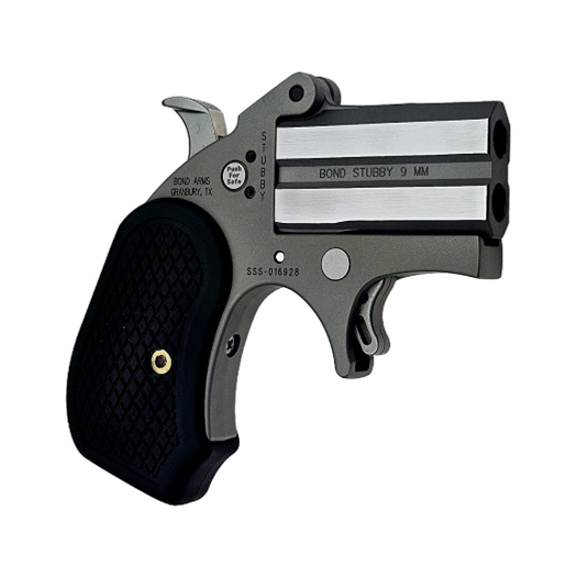 Bond Arms Stubby B6 w/Extended Grip Handgun 9mm Luger 2rd Capacity 2.2" Barrel Stainless Finish