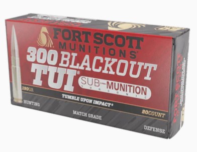 Fort Scott Munitions 300 Blackout Subsonic Rifle Ammo - 190gr | 20rd Box