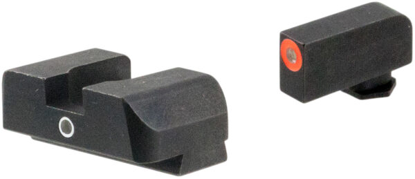 AmeriGlo GL5201 i-Dot Sight  Set for Glock  Green Tritium Orange Outline Front Sight-Green Tritium Rear Sight