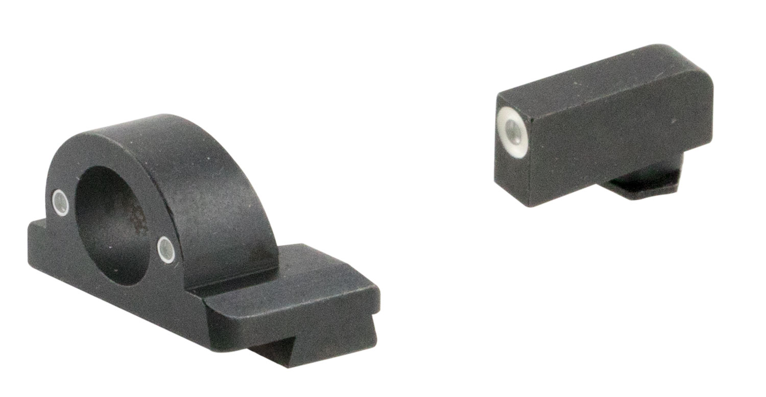 AmeriGlo GL5125 Ghost Ring Sight Set for Glock  Green Tritium White Outline Front Sight-Green Tritium Rear Sight