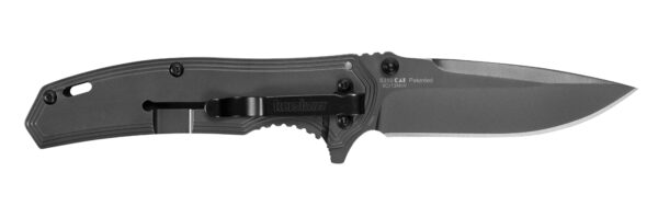 Kershaw 8310 Fringe  3" Folding Drop Point Plain Gray TiN 8Cr13MoV SS Blade Black/Gray Carbon Fiber/SS Handle Includes Pocket Clip