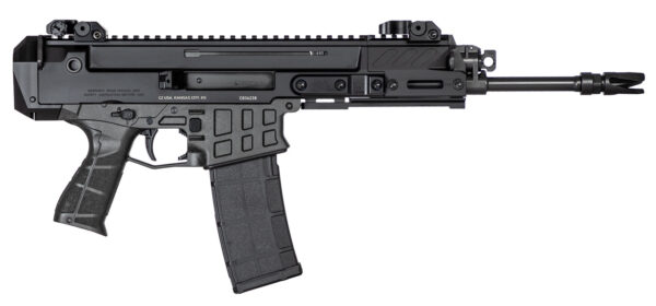CZ-USA 91451 Bren 2 MS  5.56x45mm NATO 30+1 11.14" Black Cold Hammer Forged Barrel  & Frame, Black Polymer Grips
