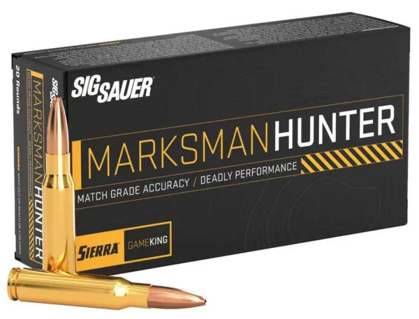 SIG SAUER MARKSMAN HUNTER GAMEKING 308WIN 165G 20RD BX 200RD CASE