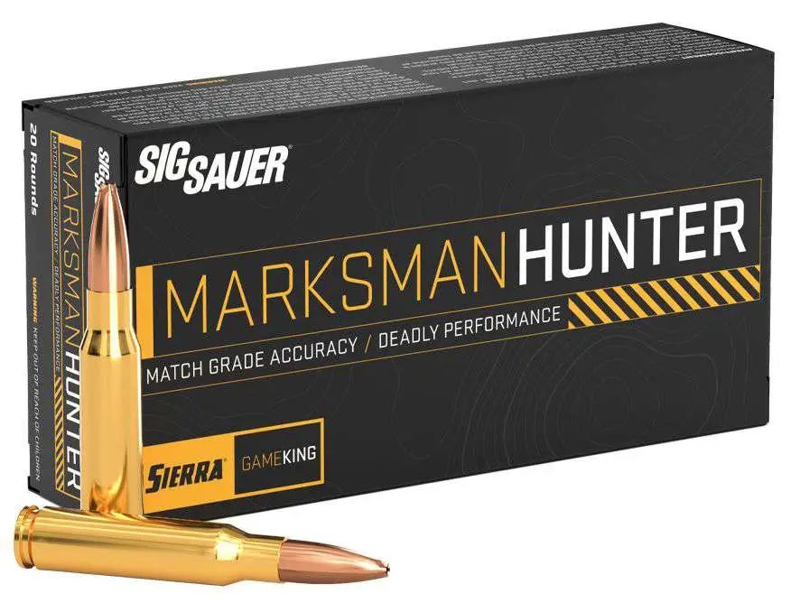 SIG SAUER MARKSMAN HUNTER GAMEKING 308WIN 165G 20RD BX 200RD CASE