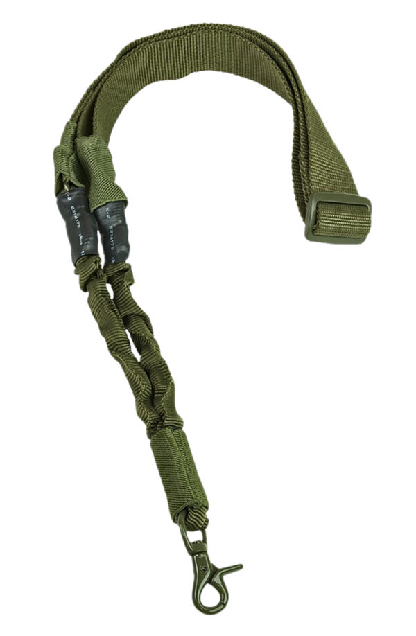 NcStar AARS1PG Single Point Sling  Green Nylon 44"-60" OAL Adjustable Bungee