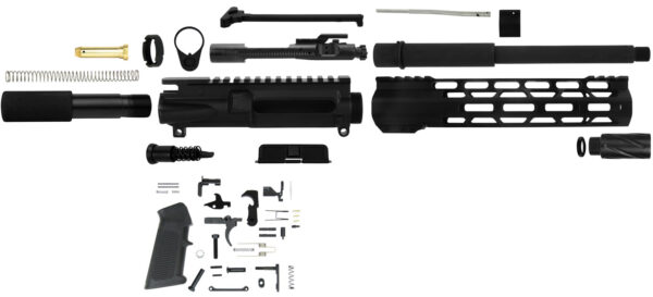 TacFire SSPK300LPK10 AR Build Kit Pistol Sports South Exclusive 300 Blackout AR Pistol Platform Black Parkerized Steel 5/8"x24