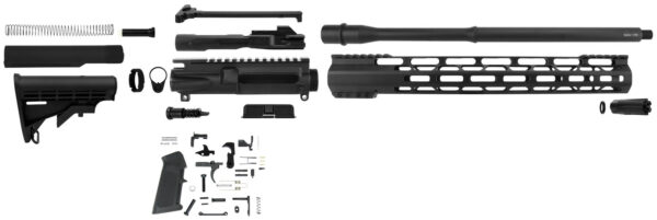 TacFire SSRK9MM16LPK AR Build Kit  Sports South Exclusive 9mm Luger AR-15 Black Nitride Steel 1/2"x36