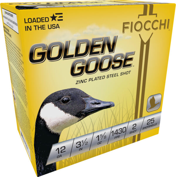Fiocchi 1235GG2 Golden Goose  12Gauge 3.50" 1 5/8oz 2Shot 25 Per Box/10 Case