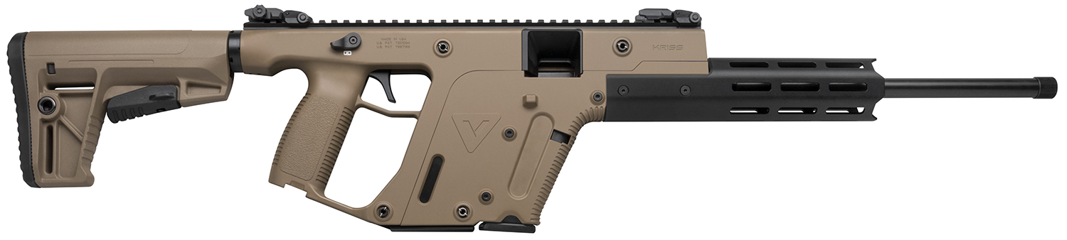 Kriss USA KV22CFD00 Vector 22 Gen II CRB Full Size 22 LR 10+1 16" Black Chrome Moly Barrel Flat Dark Earth Cerakote Aluminum Receiver Flat Dark Earth 6 Position Stock Right Hand